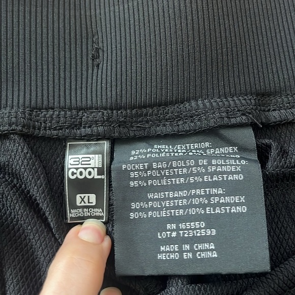 32 Degrees Cool Black Pants Ankle Length Knit Elastic Waist Tapered Smooth - Picture 7 of 9